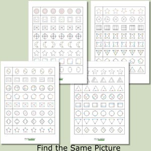 Find the Same Picture Worksheets | Visual Discrimination Activities for Preschool & Kindergarten