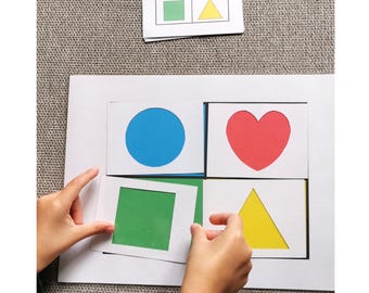Shape Matching Activity for Preschoolers | Color & Shape Learning Game | Montessori Printable Ages 3–5