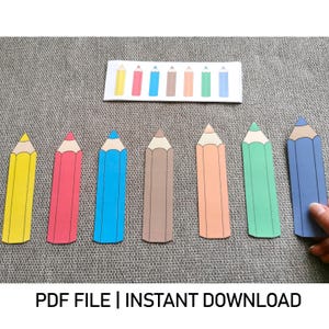 Colored Pencil Pattern Matching Game: Preschool Printable (PDF Download)