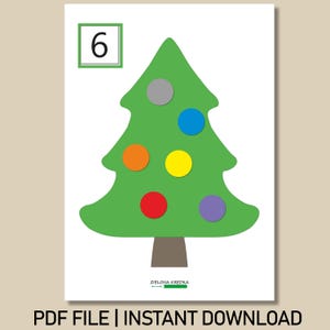 Christmas Ornament Counting Game: Printable Number Activity (Digital PDF)