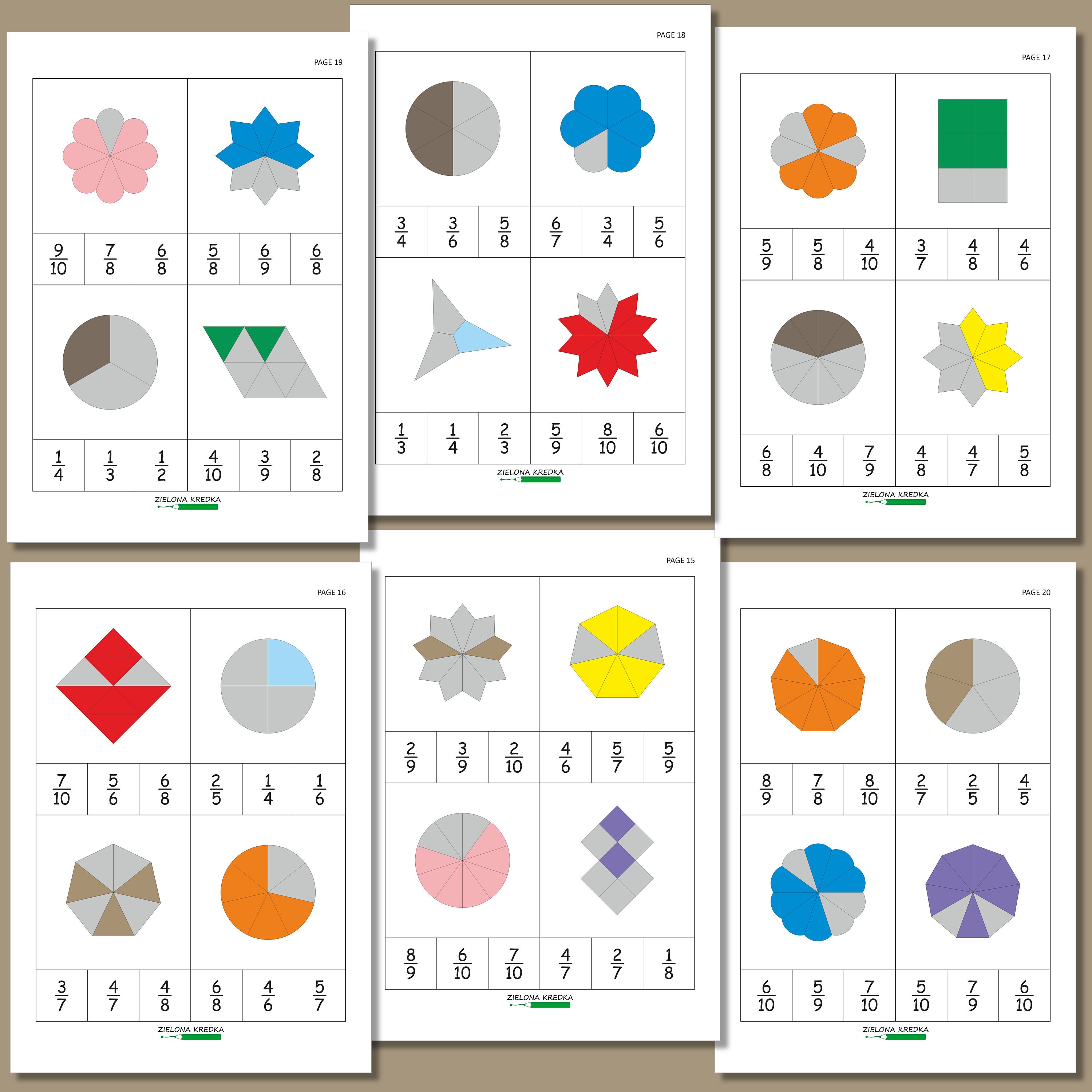 Fraction Clip Cards for Kids | Printable Math Activity | Visual ...