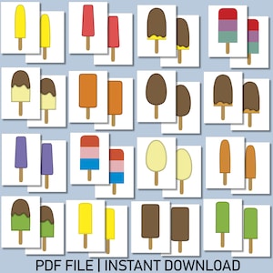 Ice Cream Memory Game: Printable Summer Activity (Digital PDF Download)