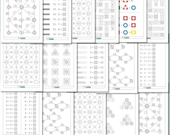 Addition & Subtraction Worksheets Within 10, Kindergarten and 1st Grade Math, Number Bonds, Printable PDF
