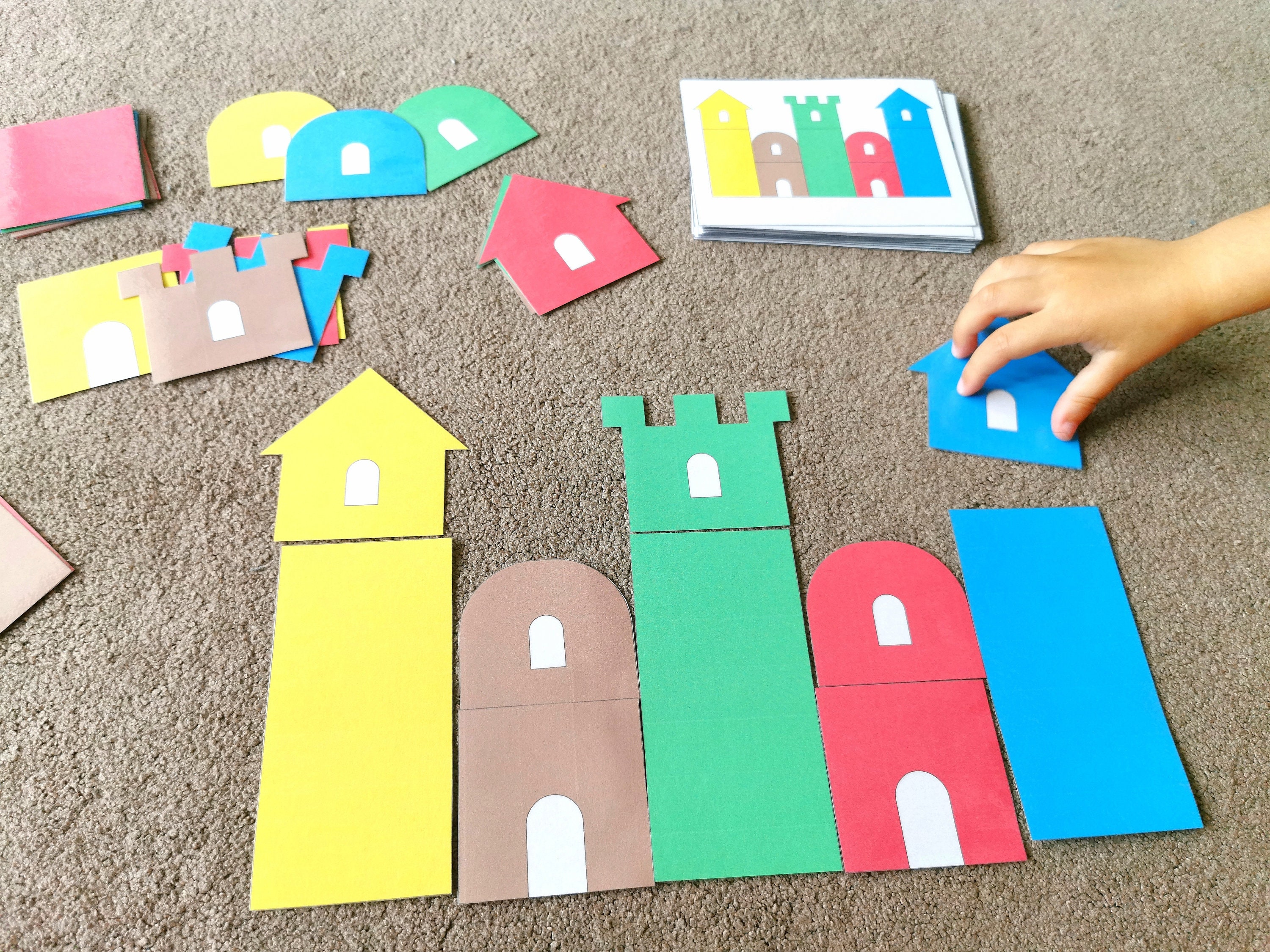 Castle Pattern Matching Game: Preschool Printable Puzzle (PDF Download ...
