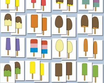 Ice Cream Memory Game for Kids, Printable Summer Matching Cards, Preschool Learning Activity PDF