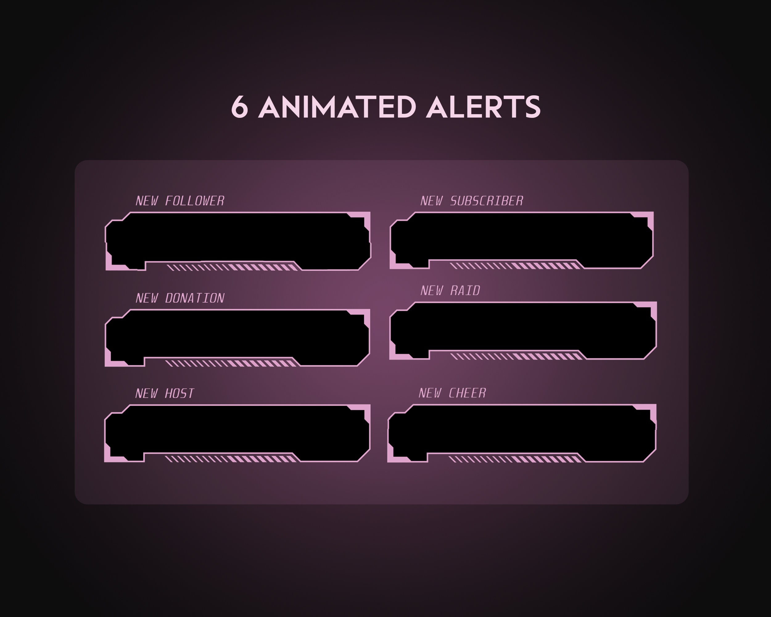 Pink Cyber Animated Stream Pack | Dark Minimal Clean Tech | Twitch ...