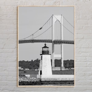 Noir et blanc, impression Newport, art mural Newport, affiche Newport, photo Newport, décoration murale Newport, impression Rhode Island, impression affiche USA