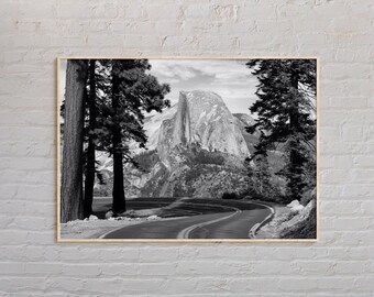 Black and White, Yosemite Print, Yosemite Wall Art, Yosemite Poster, Yosemite Photo, Yosemite Poster Print, Yosemite Wall Decor, USA