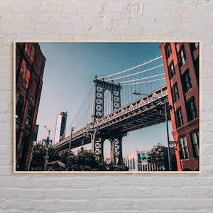 Foto real, Impresión de Brooklyn, Arte mural de Brooklyn, Póster de Brooklyn, Foto de Brooklyn, Impresión de póster de la ciudad de Nueva York, Impresión de póster de Nueva York