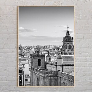 Black and White, Seville Print, Seville Wall Art, Seville Poster, Seville Photo, Seville Poster Print, Seville Wall Decor, Sevilla, Spain