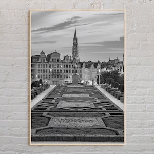 Noir et blanc, impression de Bruxelles, art mural Bruxelles, affiche de Bruxelles, photo de Bruxelles, impression d'affiche de Bruxelles, décoration de Bruxelles, impression de Belgique
