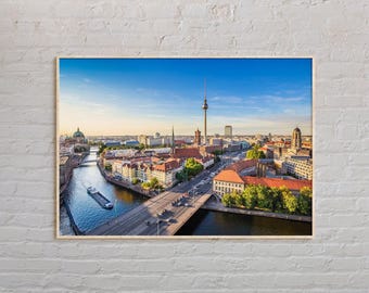 Foto real, impresión de Berlín, arte del Muro de Berlín, póster de Berlín, foto de Berlín, impresión de póster de Berlín, decoración del Muro de Berlín, impresión de póster de Alemania