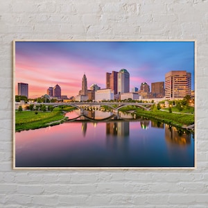 Vraie photo, impression de Columbus, art mural Columbus, affiche de Columbus, photo de Columbus, impression d'affiche de Columbus, décor de Columbus, impression d'Ohio