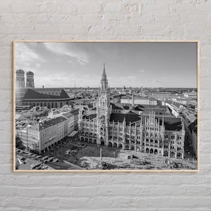 Black and White, Munich Print, Munich Wall Art, Munich Poster, Munich Photo, Munich Poster Print, Munich Wall Decor, Germany Poster Print
