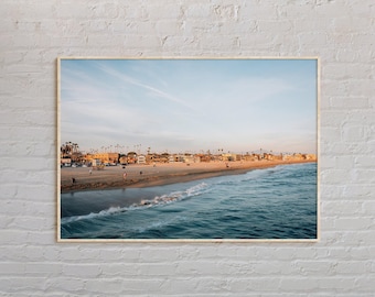 Foto real, Impresión de Seal Beach, Arte mural de Seal Beach, Póster de Seal Beach, Foto de Seal Beach, Decoración de pared de Seal Beach, Póster de California, EE. UU.