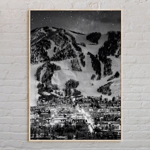 Black and White, Aspen Print, Aspen Wall Art, Aspen Poster, Aspen Photo, Aspen Poster Print, Aspen Wall Decor, Colorado Poster Print, USA