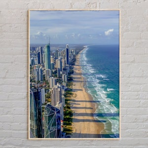 Foto real, impresión de Gold Coast, arte mural de Gold Coast, póster de Gold Coast, foto de Gold Coast, impresión de póster de Gold Coast, póster de Australia