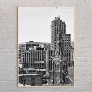 Noir et blanc, impression de Syracuse, art mural de Syracuse, affiche de Syracuse, photo de Syracuse, impression d'affiche de Syracuse, décoration de Syracuse, impression de New York
