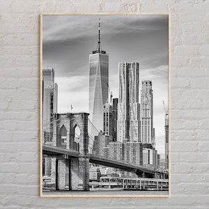 Noir et blanc, impression État de New York, art mural New York, affiche New York, photo New York, impression affiche New York, décoration New York, États-Unis