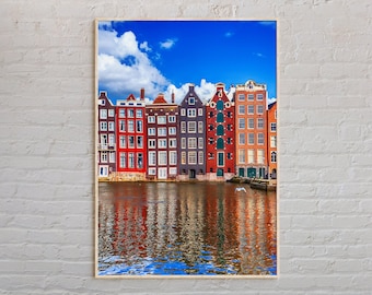 Foto real, impresión de Ámsterdam, arte mural de Ámsterdam, póster de Ámsterdam, foto de Ámsterdam, impresión de póster de Ámsterdam, decoración de Ámsterdam