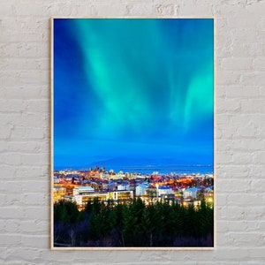 Vraie photo, impression Reykjavik, art mural Reykjavik, affiche Reykjavik, photo Reykjavik, impression affiche Reykjavik, décoration Reykjavik, Islande