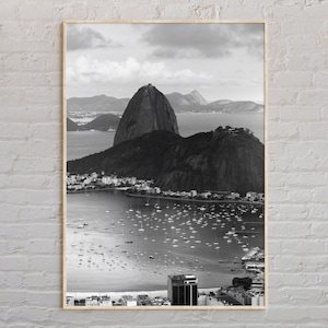 Impresión en blanco y negro de Brasil, arte mural de Brasil, póster de Brasil, foto de Brasil, impresión de póster de Brasil, decoración de pared de Brasil, Sudamérica