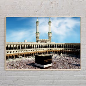 Real Photo, Mecca Print, Mecca Wall Art, Mecca Poster, Mecca Photo, Mecca Wall Decor, Saudi Arabia Poster Print, Middle East Poster