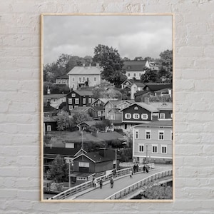 Preto e branco, impressão da Finlândia, arte de parede da Finlândia, pôster da Finlândia, foto da Finlândia, impressão de pôster da Finlândia, decoração de parede da Finlândia, impressão da Europa