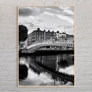 Schwarzweiß, Dublin Print, Dublin Wandkunst, Dublin Poster, Dublin Foto, Dublin Poster Druck, Dublin Wand-Dekor, Irland Poster