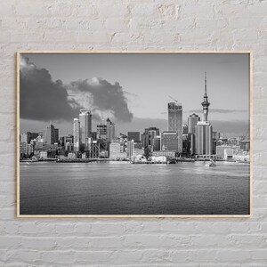 Noir et blanc, impression d&#39;Auckland, art d&#39;Auckland, affiche d&#39;Auckland, photo d&#39;Auckland, impression d&#39;affiche d&#39;Auckland, décoration murale d&#39;Auckland, Nouvelle-Zélande