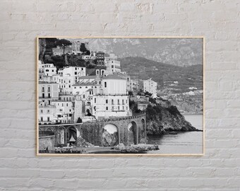 Black and White, Amalfi Print, Amalfi Wall Art, Amalfi Poster, Amalfi Photo, Amalfi Poster Print, Amalfi Wall Decor, Italy Poster Print