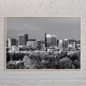 Black and White, Boise Print, Boise Wall Art, Boise Poster, Boise Photo, Boise Poster Print, Boise Wall Decor, Idaho Poster Print, USA