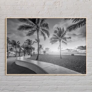 Zwart-wit, print Florida, kunst aan de muur Florida, poster Florida, foto Florida, poster Florida, decor Florida, poster Florida