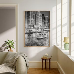 Black and White, Chicago Print, Chicago Wall Art, Chicago Poster, Chicago Photo, Chicago Poster Print, Chicago Wall Decor, Illinois Poster image 2