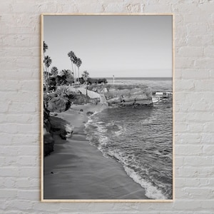 Black and White, La Jolla Print, La Jolla Wall Art, La Jolla Poster, La Jolla Photo, La Jolla Poster Print, La Jolla Wall Decor, San Diego