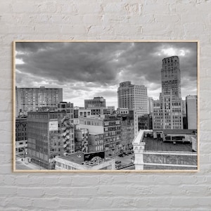 Black and White, Detroit Print, Detroit Wall Art, Detroit Poster, Detroit Photo, Detroit Poster Print, Detroit Wall Decor, Michigan Poster