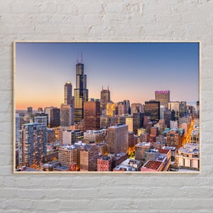 Vraie photo, impression de Chicago, art mural Chicago, affiche de Chicago, photo de Chicago, impression d'affiche de Chicago, décoration murale de Chicago, affiche de l'Illinois