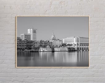 Blanco y negro, Impresión de Savannah, Arte mural de Savannah, Póster de Savannah, Foto de Savannah, Impresión de póster de Savannah, Decoración de Savannah, Impresión de Georgia