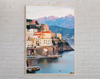 Foto real, Impresión de Amalfi, Arte mural de Amalfi, Póster de Amalfi, Foto de Amalfi, Impresión de póster de Amalfi, Decoración de pared de Amalfi, Impresión de póster de Italia