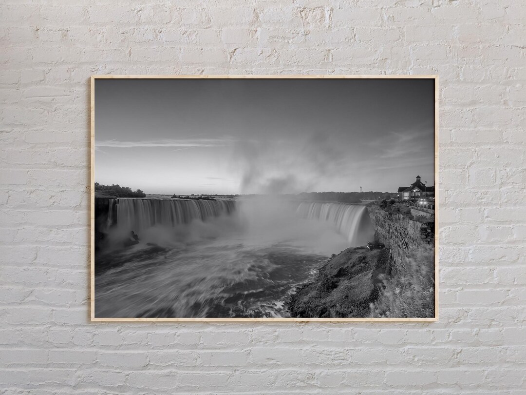 Black and White, Niagara Falls Print, Niagara Falls Wall Art, Niagara ...