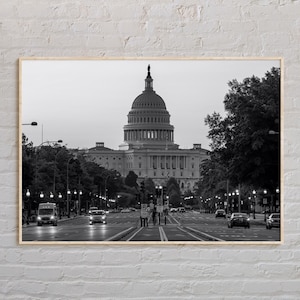 Noir et blanc, impression Washington DC, art mural Washington, affiche de Washington, photo de Washington, impression d'affiche de Washington, déco Washington