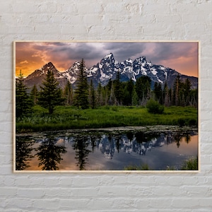 Vraie photo, impression Grand Teton, art mural Grand Teton, poster Grand Teton, photo Grand Teton, décoration murale Grand Teton, poster Wyoming