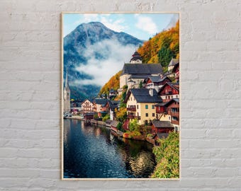 Foto real, Impresión de Austria, Arte mural de Austria, Póster de Austria, Foto de Austria, Impresión de póster de Austria, Decoración de pared de Austria, Póster de Europa