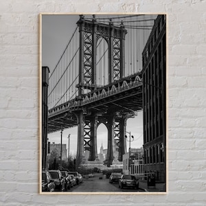Noir et blanc, impression de Brooklyn, art mural Brooklyn, affiche de Brooklyn, photo de Brooklyn, impression d'affiche de New York, impression d'affiche de New York