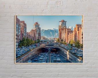 Foto real, impresión de Teherán, arte mural de Teherán, póster de Teherán, foto de Teherán, impresión de póster de Teherán, decoración mural de Teherán, póster de Oriente Medio