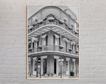 Blanco y negro, Impresión de Nueva Orleans, Arte mural de Nueva Orleans, Póster de Nueva Orleans, Foto de Nueva Orleans, Impresión de póster de Nueva Orleans, Estados Unidos