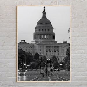 Noir et blanc, impression Washington DC, art mural Washington, affiche de Washington, photo de Washington, impression d'affiche de Washington, déco Washington