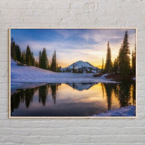 echtes Foto, Mount Rainier Druck, Mount Rainier Wandkunst, Mount Rainier Poster, Mount Rainier Foto, Mount Rainier Wanddekor, USA