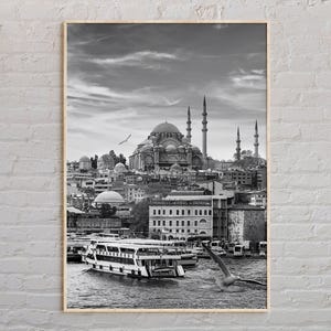 Schwarz und weiß, Istanbul Druck, Istanbul Wandkunst, Istanbul Poster, Istanbul Foto, Istanbul Poster Druck, Istanbul Wanddekor, Türkei