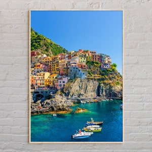 Foto real, Impresión de Cinque Terre, Arte de pared de Cinque Terre, Cartel de Cinque Terre, Foto de Cinque Terre, Impresión de cartel de Cinque Terre, Italia